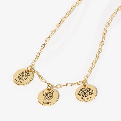 18k Gold Plated - 3 Pendants